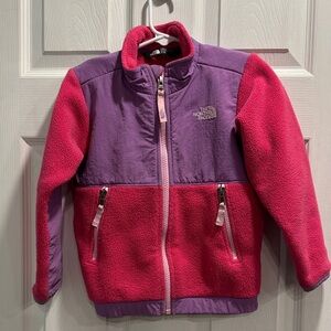Toddler Pink and Purple North Face Denali Jacket